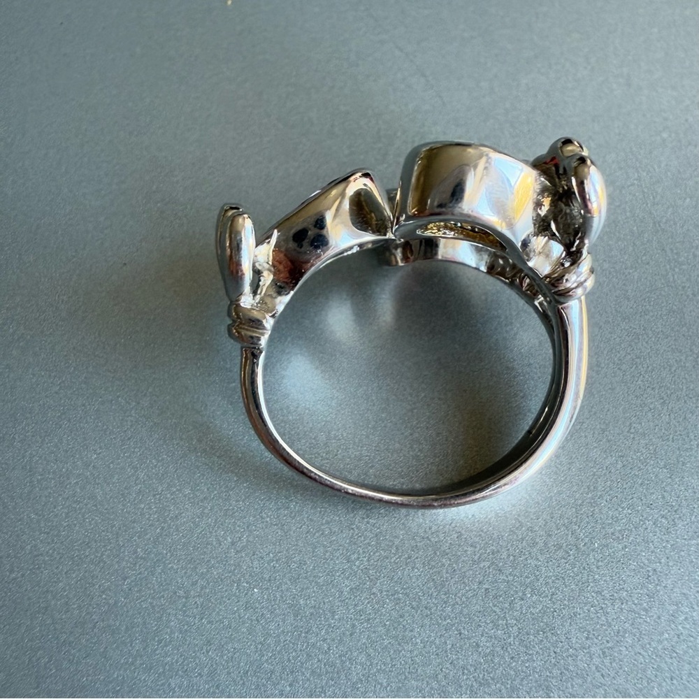 Multi Gems Amethyst Garnet Citrine Sterling Silver Adjustable Ring J&T D… - Picture 5 of 10